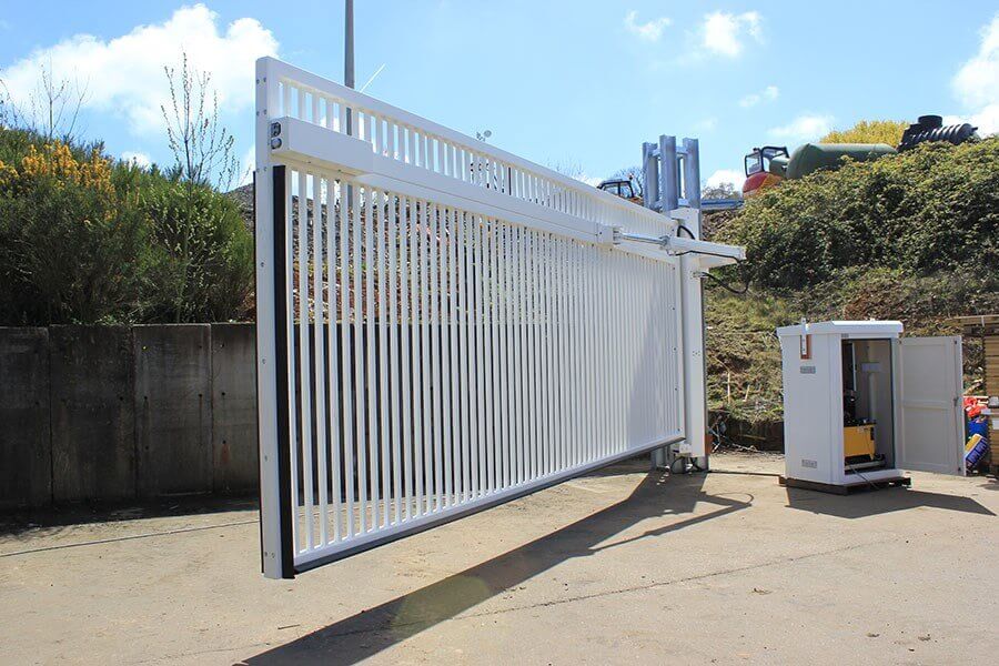 Automated White Swing Gate