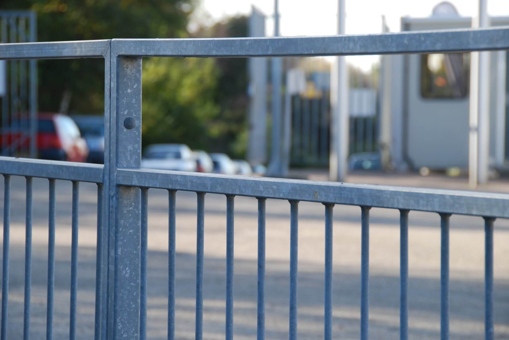 Pedestrian guard railing fixings