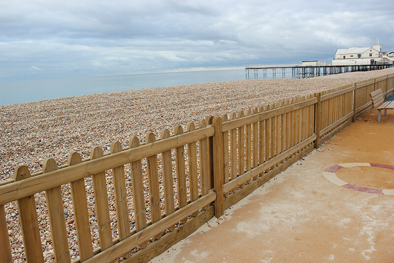 Timber school fencing