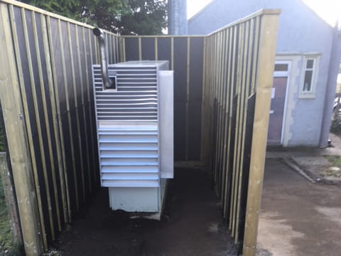 Air handling unit acoustic barrier