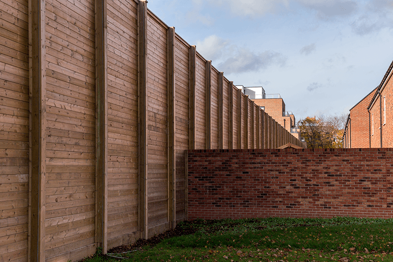 Acoustic barriers housing estate