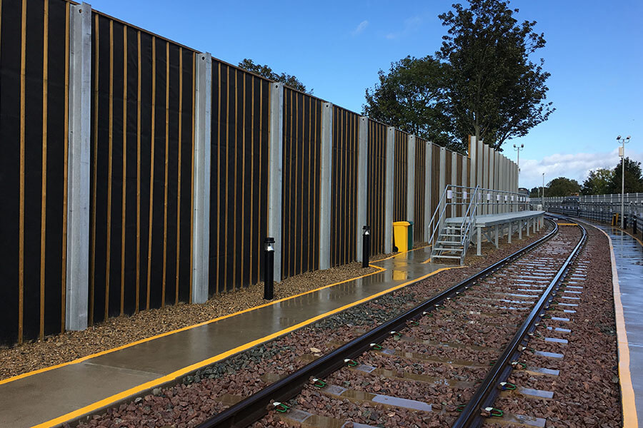 Rail noise barriers