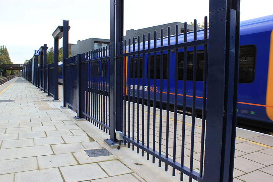 Train station fencing