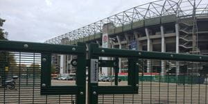 Stadium security fencing