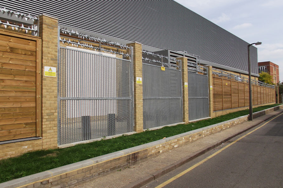 Utilities site security fencing