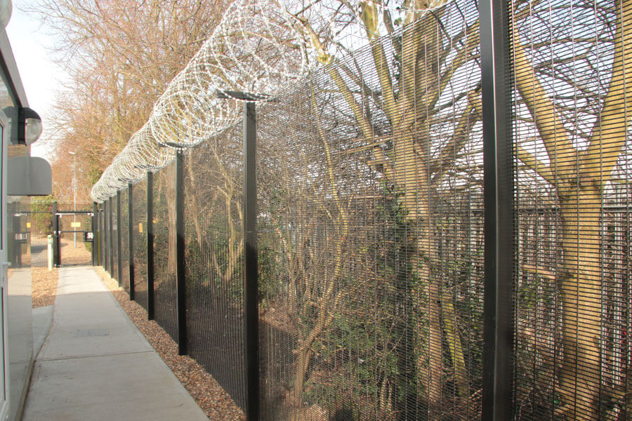 Security fencing for water treatment plants