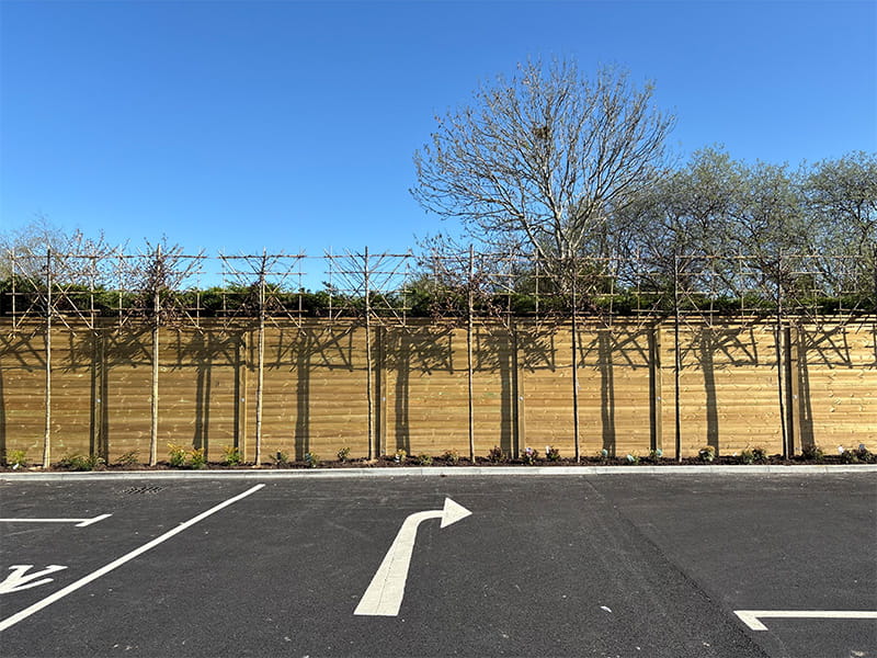 Acoustic barrier Acoustic barriers to reduce car park noise