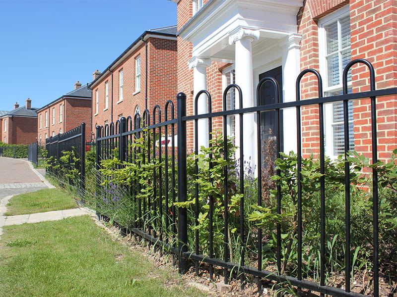 Black Bow Top Metal Railings Bow Top Metal Railings