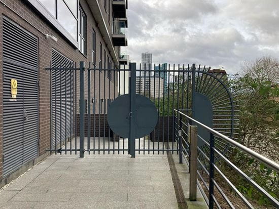 Gate protection plate double leaf gate