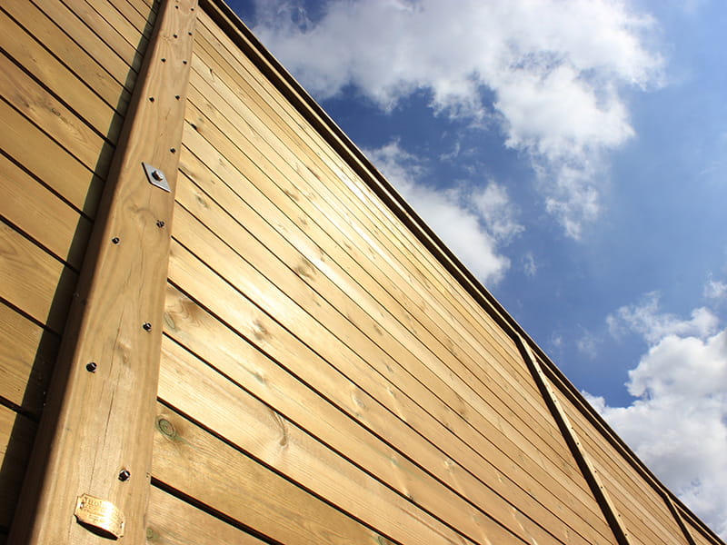 Timber acoustic barriers