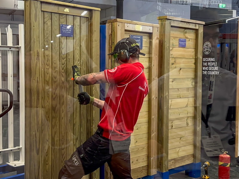 Attack rated fence panels testing