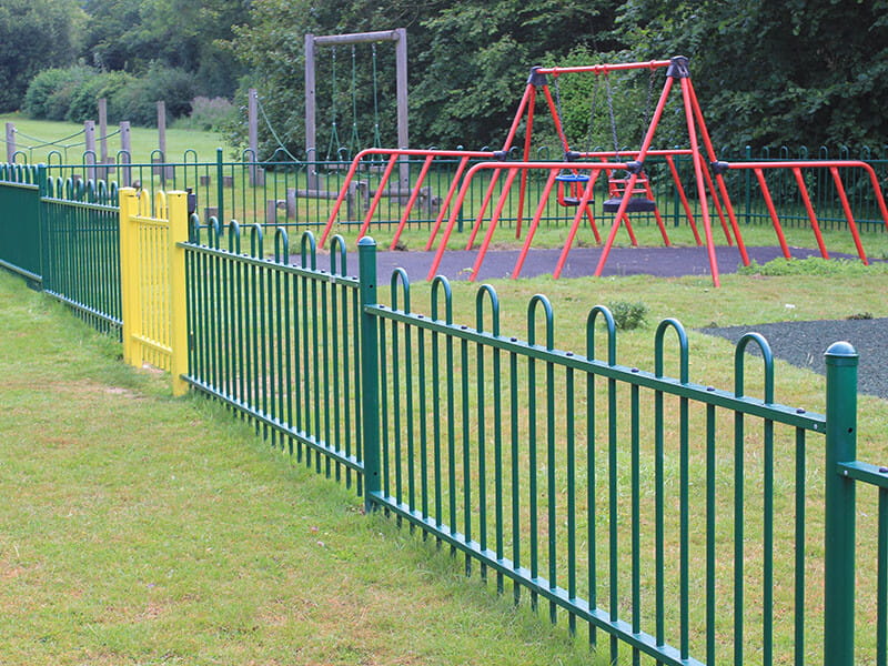 Safe playground fencing design