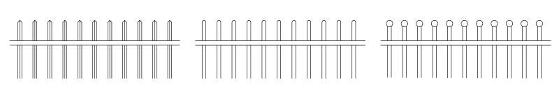 vertical bar fence for a cemetery