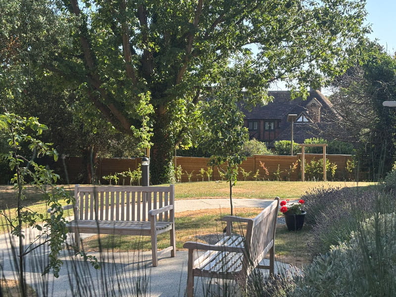 Acoustic barriers for care home gardens