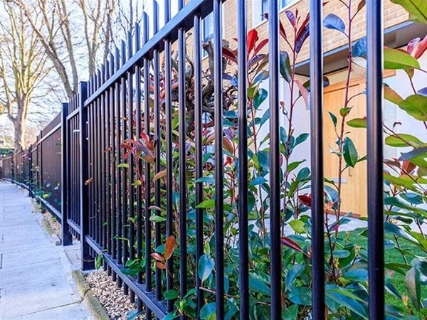 Black Barbican Imperial Fence at Ashchurch Villas