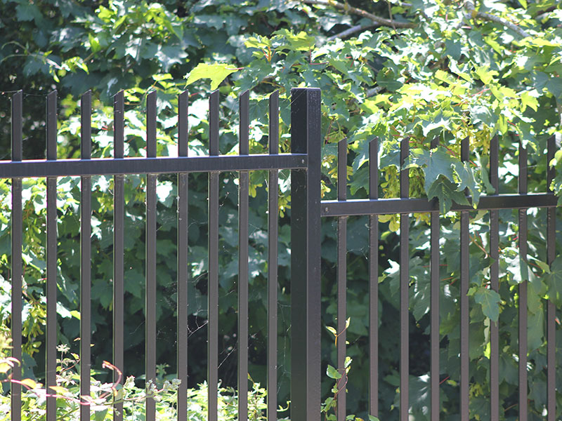 Steel security fencing