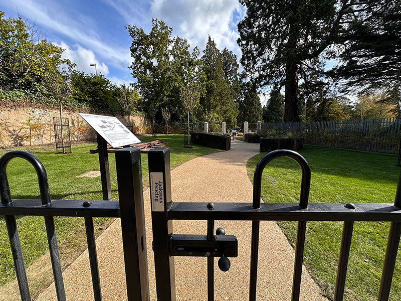 Metal railing gates