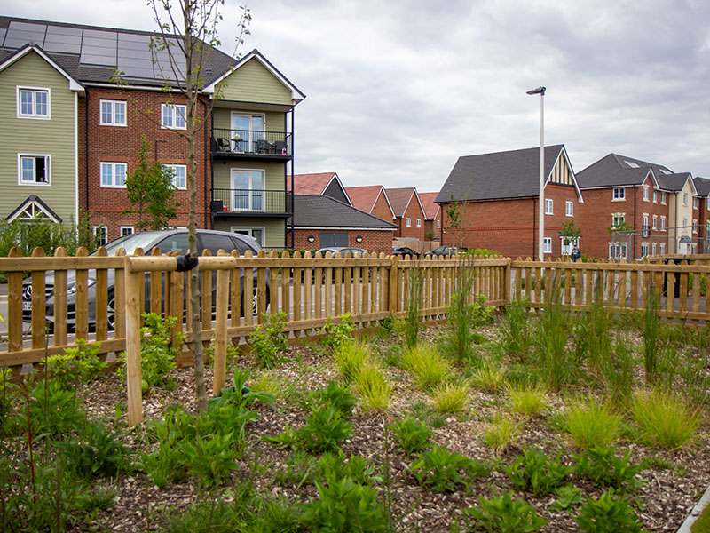 Play area in housing estate