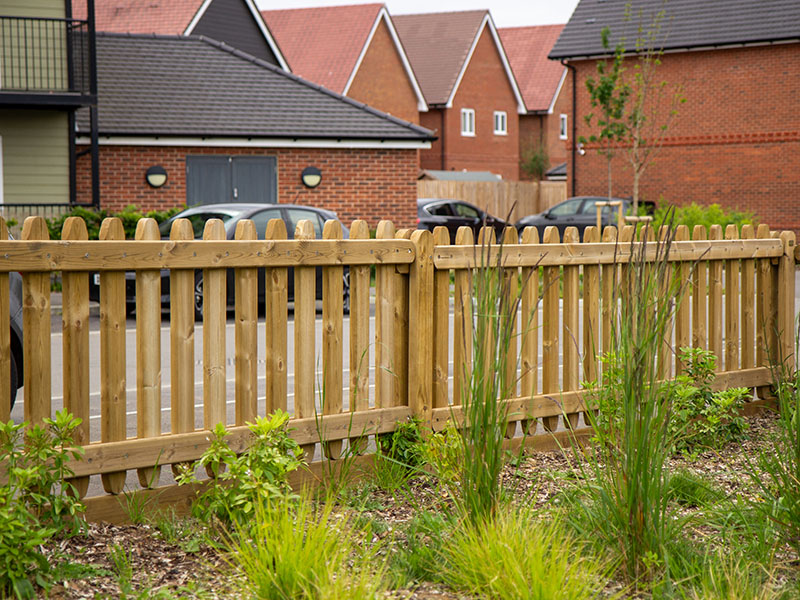Timber play area fence