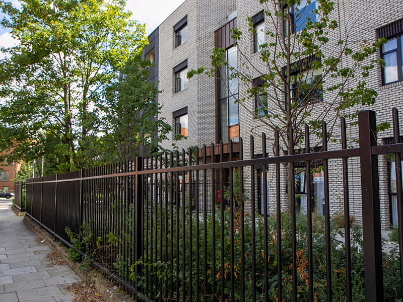 Black steel railings