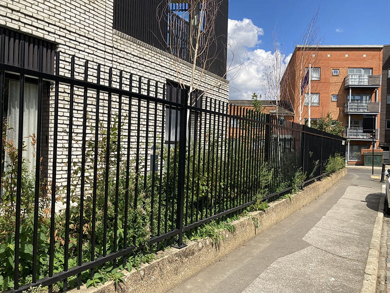 Metal railings