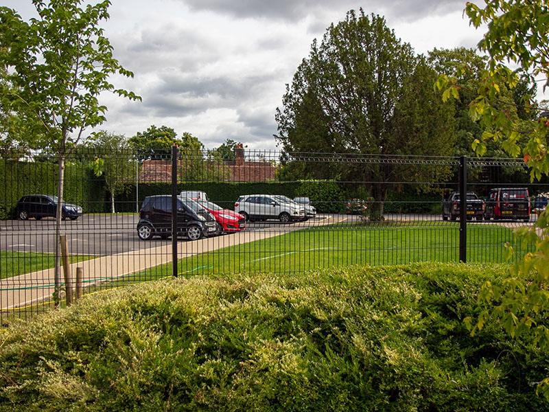 Black mesh fencing
