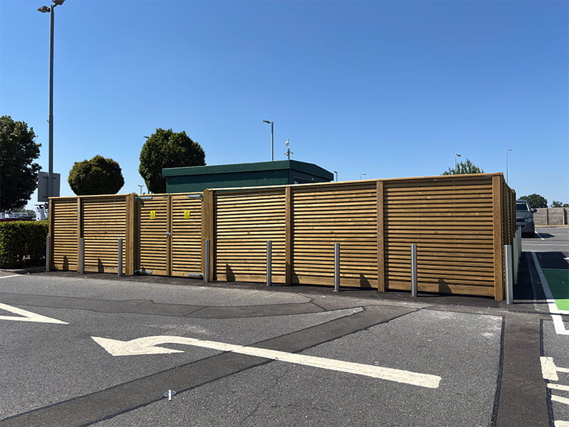 Secure Fencing for Electric Vehicle Chargers at Cobham Services