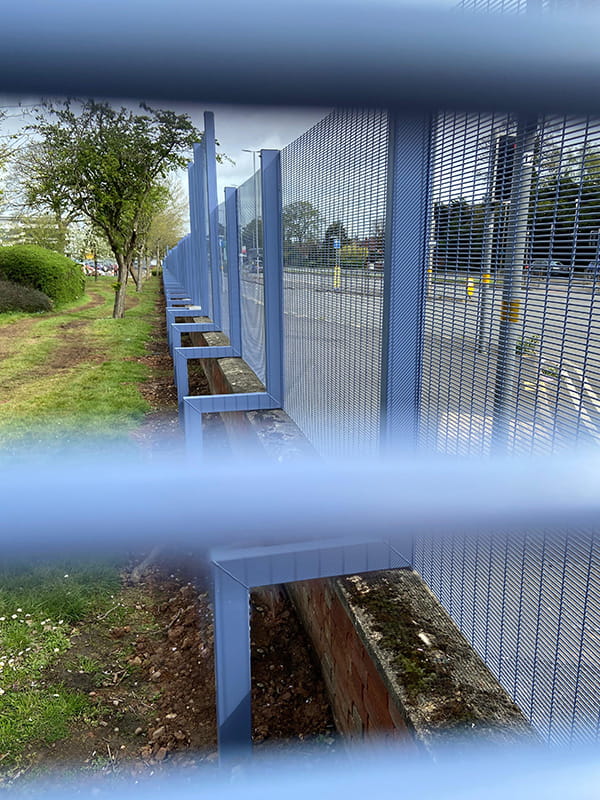 Cranked post security fencing