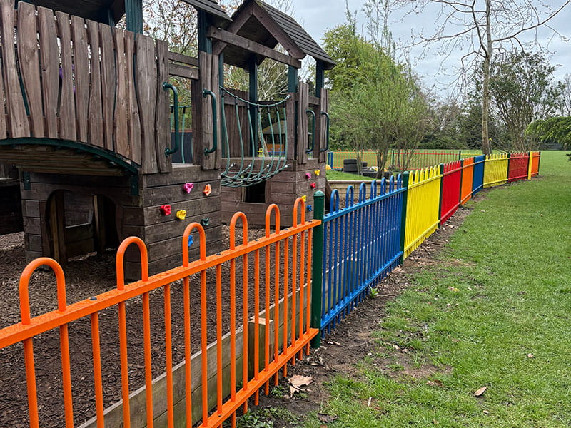 Playground fencing in school