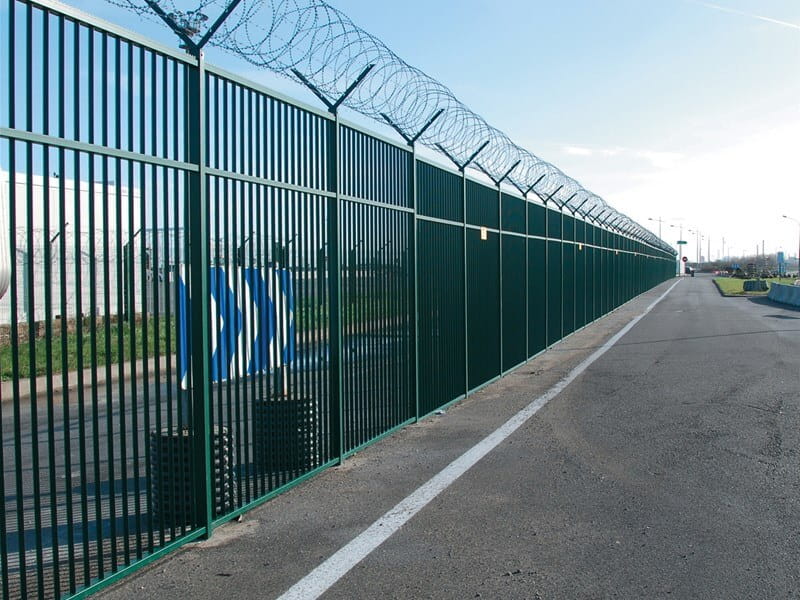 Custom Sentry security fencing with concertina barbed tape