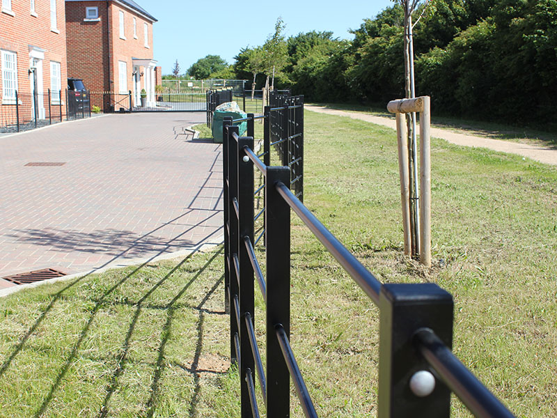 Black estate railings