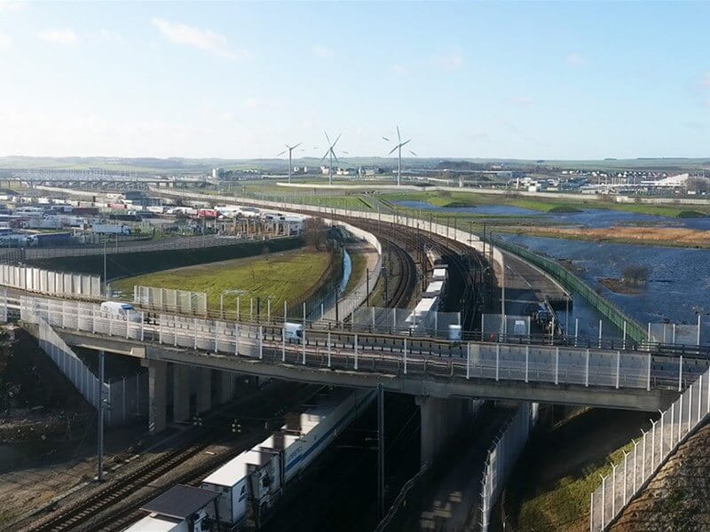 Eurotunnel aerial shot