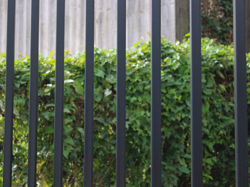 black galvanised steel railings