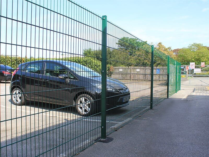 Welded mesh steel fencing