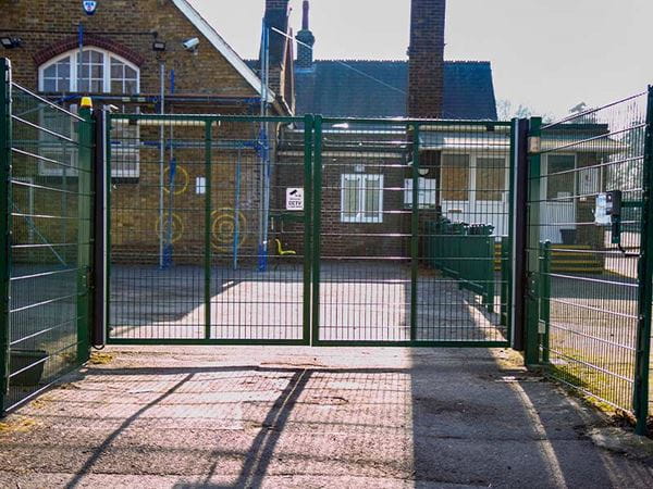 Automated school mesh gates