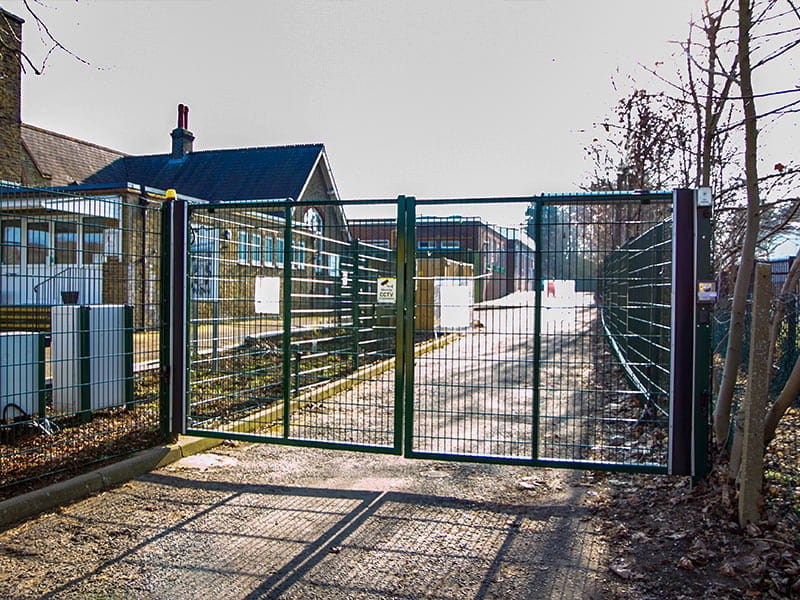Mesh gates secure school