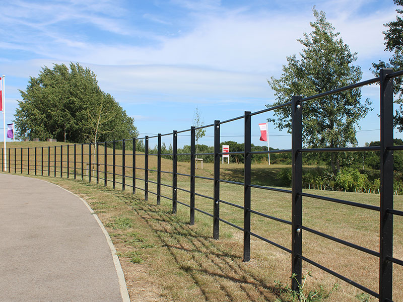 Black estate railings