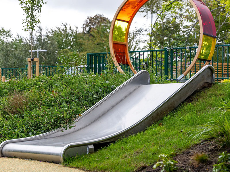 Steel playground fence
