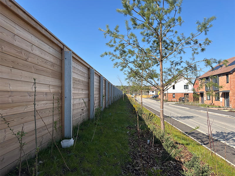 Housebuilders use acoustic fencing for new builds