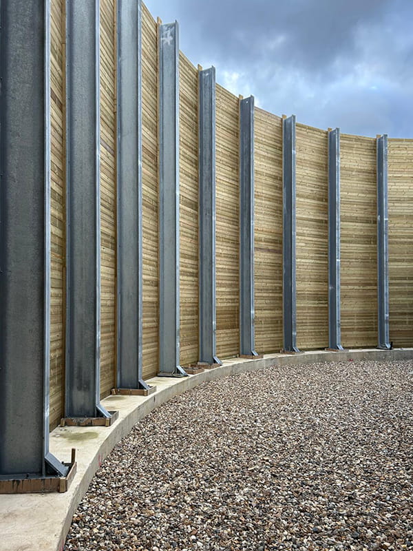 9m tall acoustic barrier