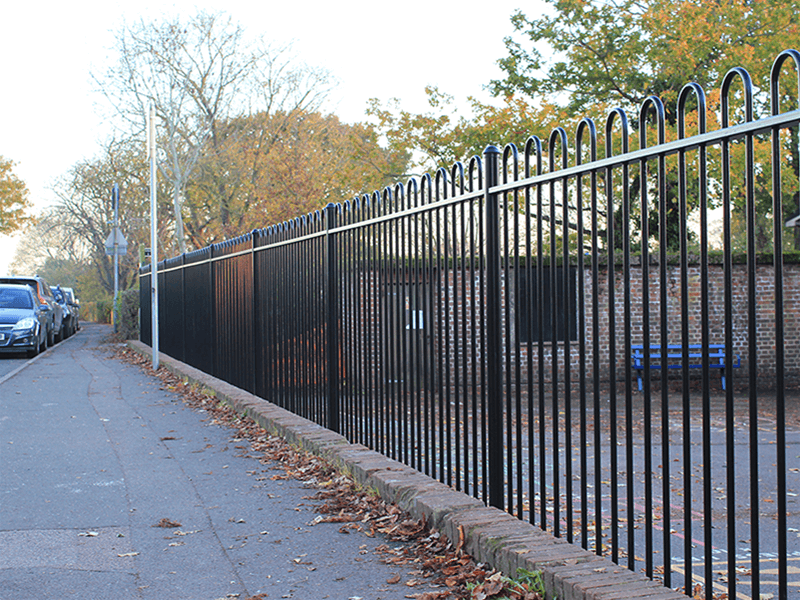 Black bow top school fencing