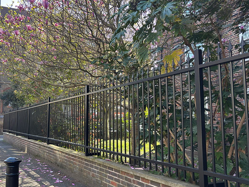 Communal garden railings