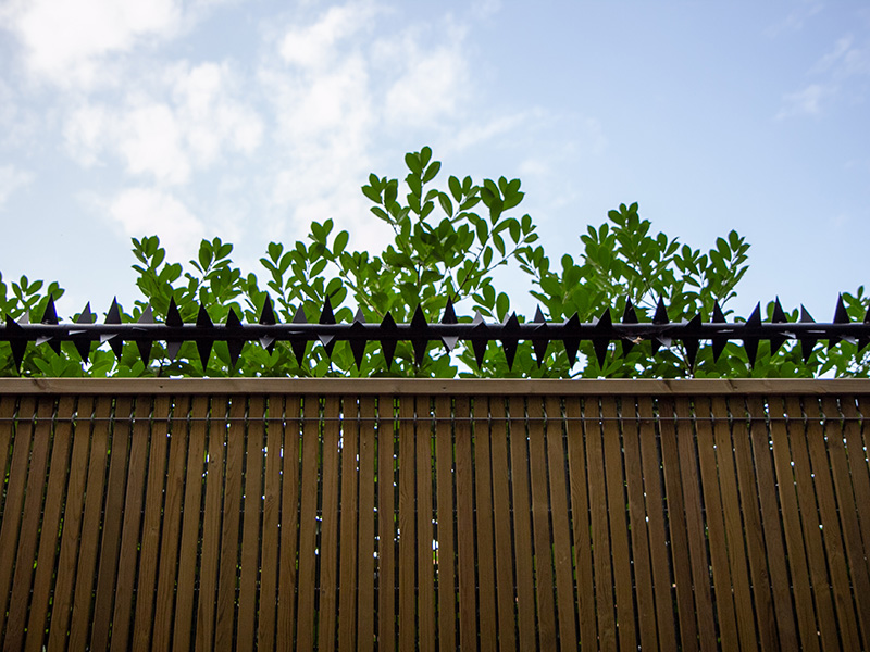 Fence with security topping