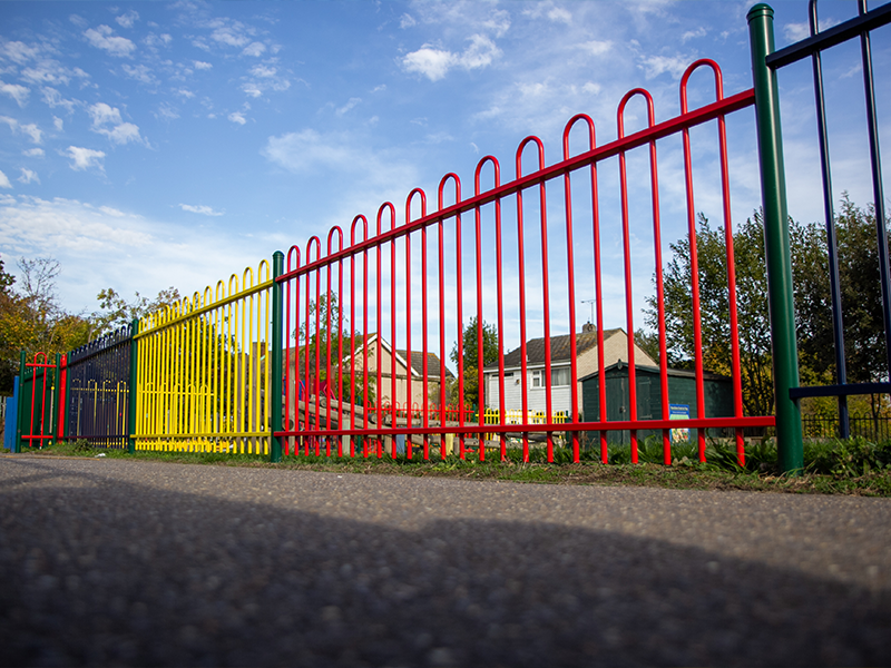 multi-coloured fencing