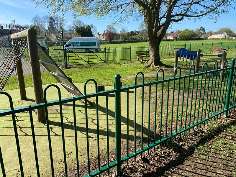 bow top fencing for playgrounds