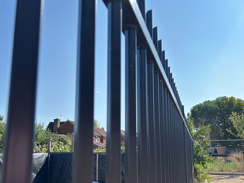 Allotment metal security fencing