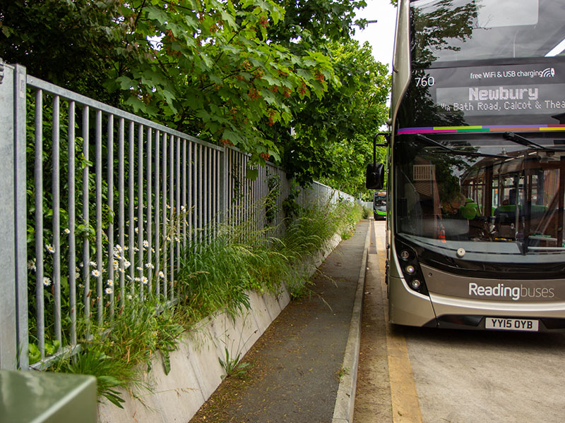 Bus station fencing