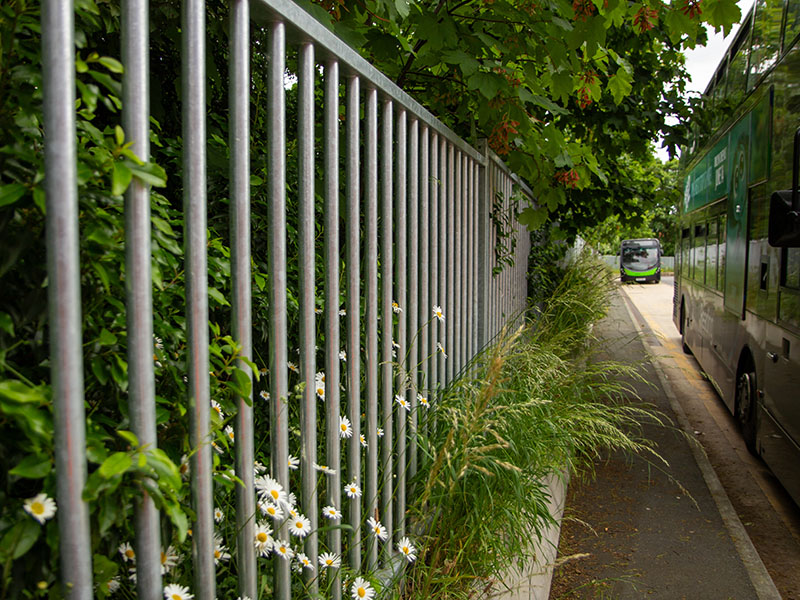 Vertical bar fencing