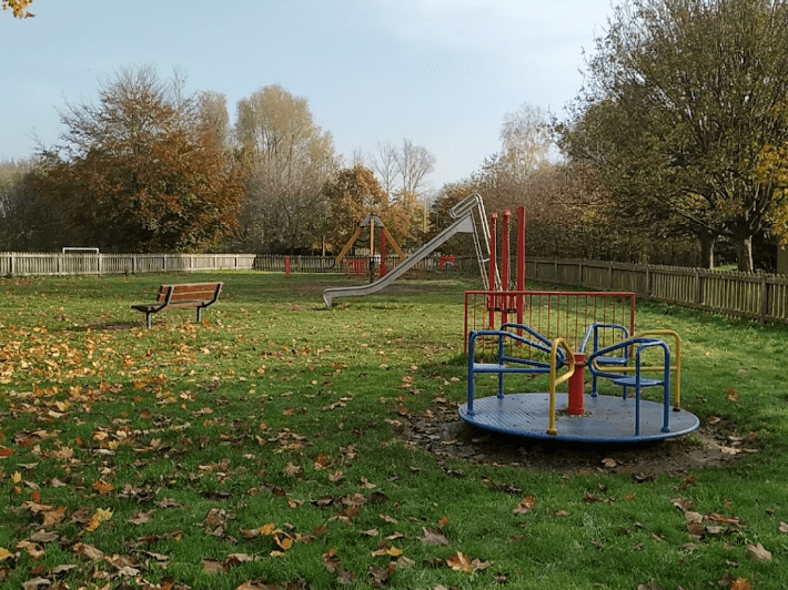 Timber playground fencing