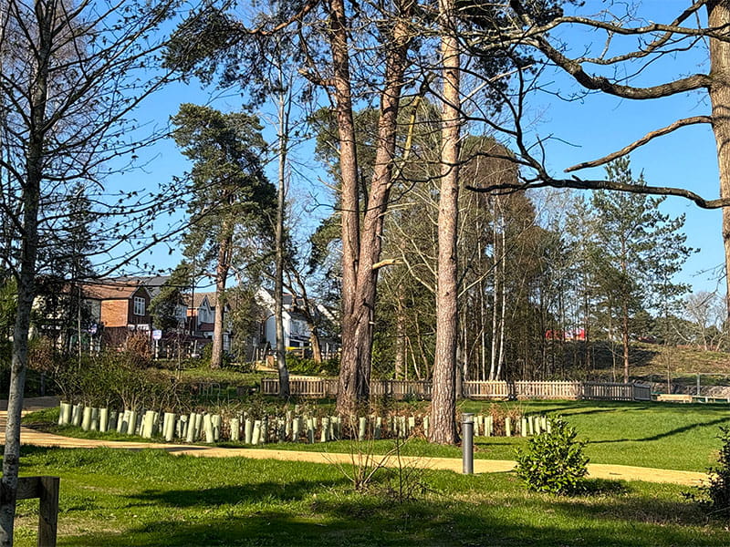 Housebuilders use Playtime fencing for park